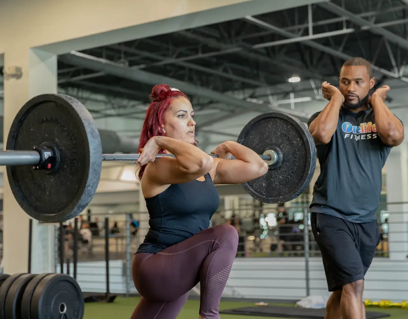 Riley Couture working out